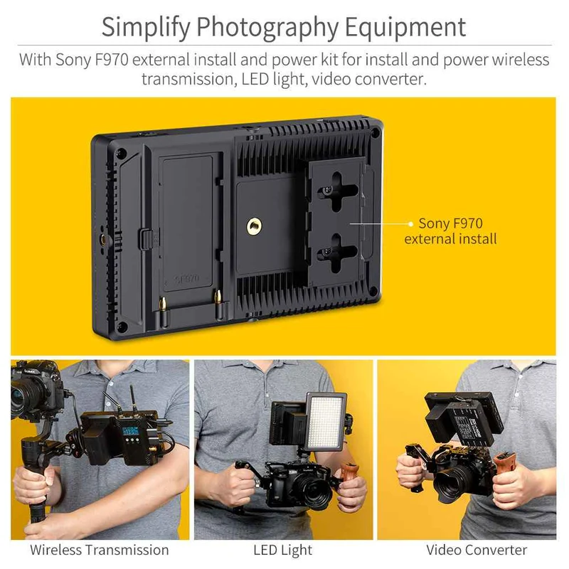 FEELWORLD F7 PRO 7 pouces 3D LUT écran tactile DSLR caméra directeur de champ moniteur AC 1920X1200 panneau IPS