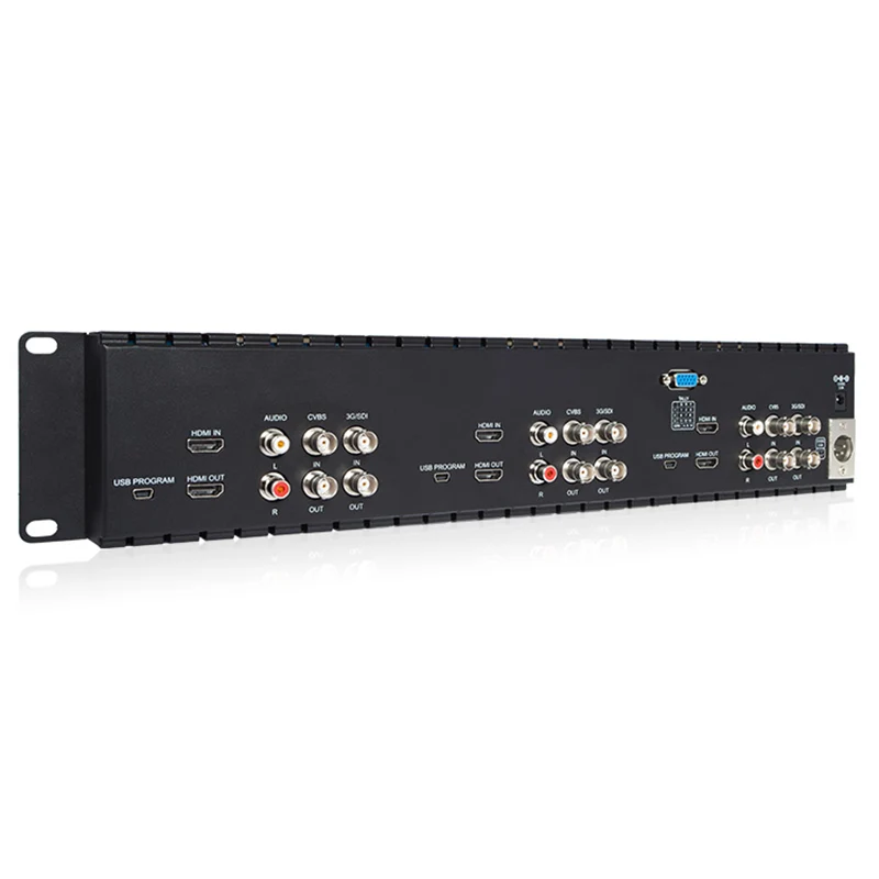 Moniteur rackable 2U triple 5.5" FEELWORLD T51 PLUS Full HD, entrées et sorties 3G-SDI, HDMI 4K et AV