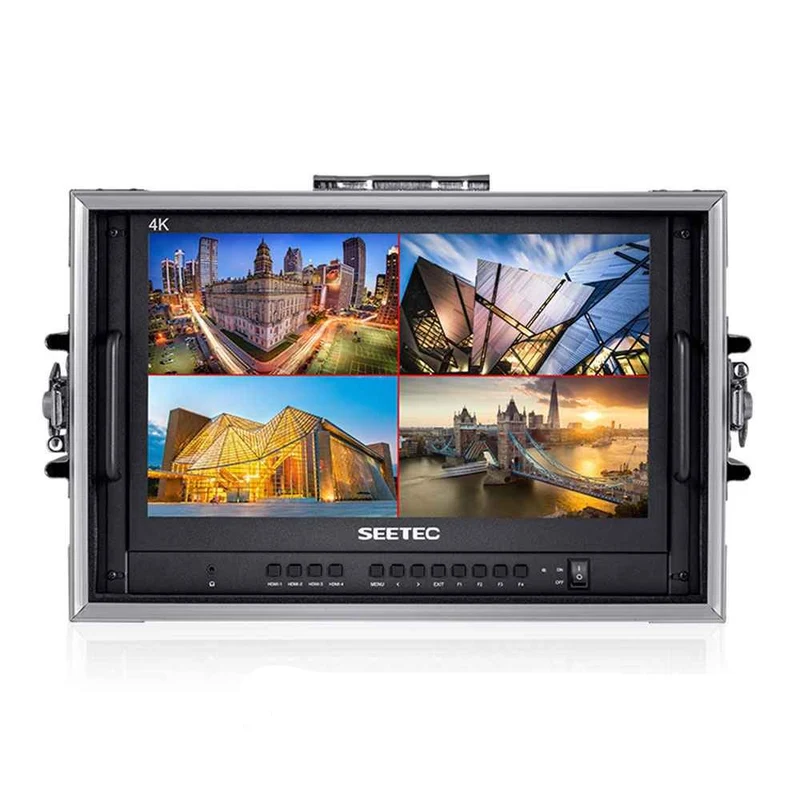 SEETEC ATEM156-CO Bagage de cabine de moniteur de directeur de diffusion en direct de 15.6 pouces avec 4 sorties d'entrée HDMI