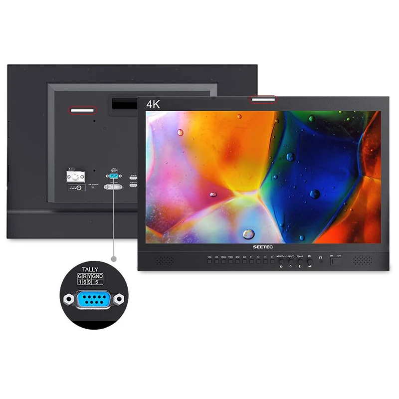 Moniteur de diffusion SEETEC P215-9HSD 21.5 pouces 1920×1080, compatible 3G-SDI et 4K HDMI