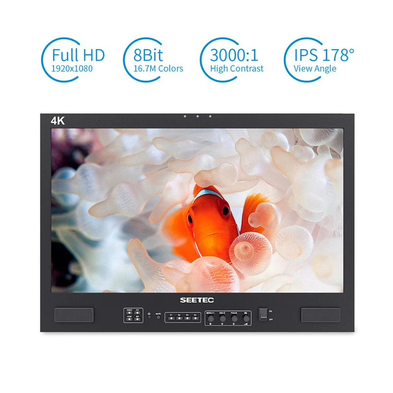 SEETEC FS215-S4K 17.3 pouces 1920x1080 directeur de diffusion moniteur UMD texte Tally affichage SDI HDMI