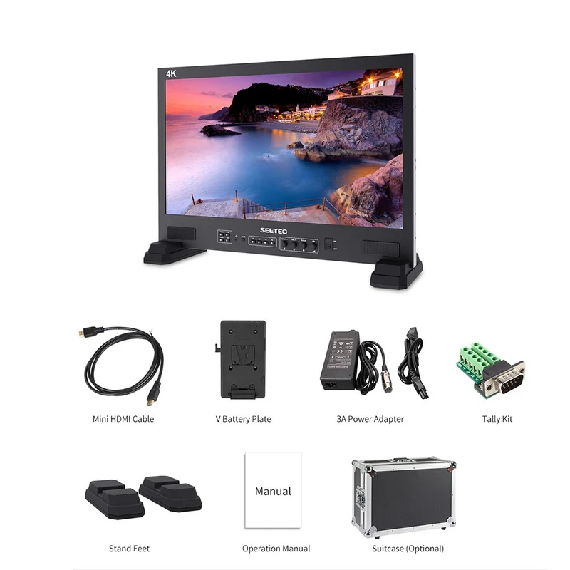 SEETEC FS215-S4K 17.3 pouces 1920x1080 directeur de diffusion moniteur UMD texte Tally affichage SDI HDMI
