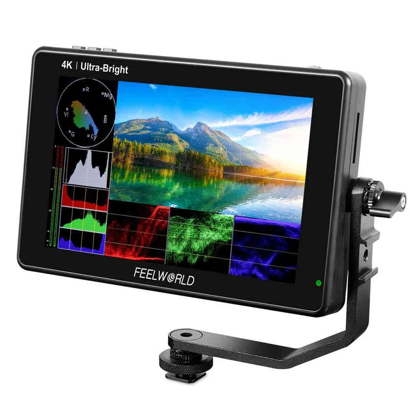 FEELWORLD LUT7S PRO 7 pouces 2200nits DSLR caméra moniteur de terrain 3D LUT Touch 4K HDMI 3G-SDI F970 Kit