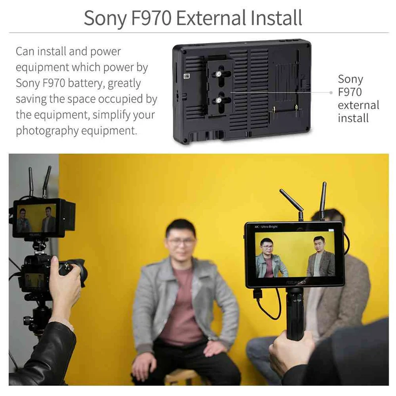 FEELWORLD LUT7 PRO 7 pouces 2200nits appareil photo reflex numérique moniteur de terrain LUT Touch F970 Kit externe HDMI