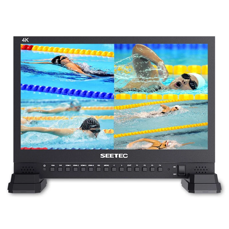 SEETEC 4K156-9HSD 15.6 pouces 4K 3840x2160 Director Broadcast Monitor SDI 4 HDMI Input Quad Display