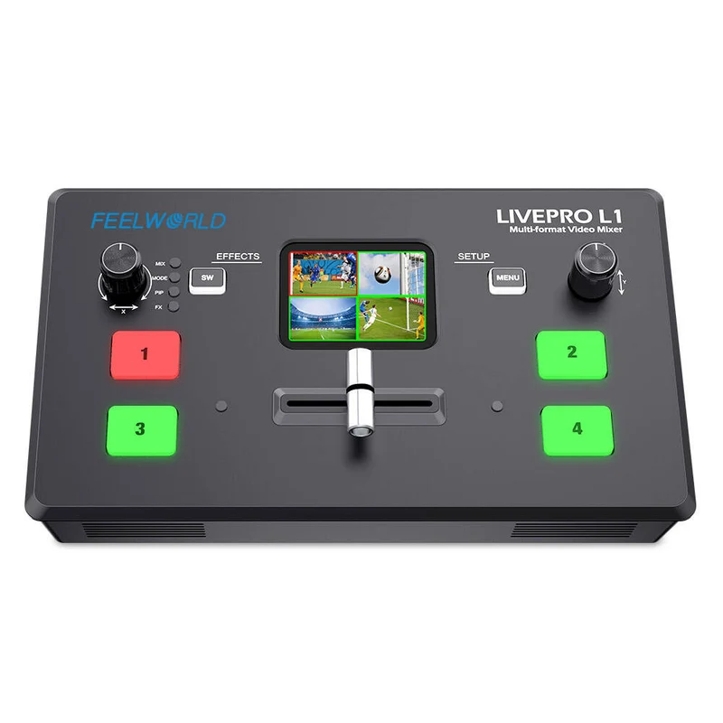 FEELWORLD LIVEPRO L1 V1 Multi caméra mélangeur vidéo commutateur écran LCD 4 entrée HDMI USB3.0 flux en direct