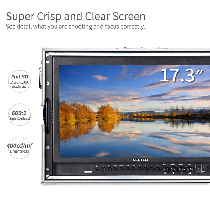 SEETEC P173-9HSD-CO Moniteur directeur de diffusion 17.3 pouces 1920x1080 avec entrée SDI HDMI