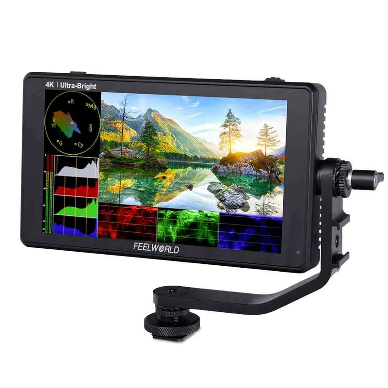 Moniteur tactile FEELWORLD LUT6 6 pouces 2600 nits pour appareil photo reflex numérique, ultra-lumineux, HDR 4K, HDMI