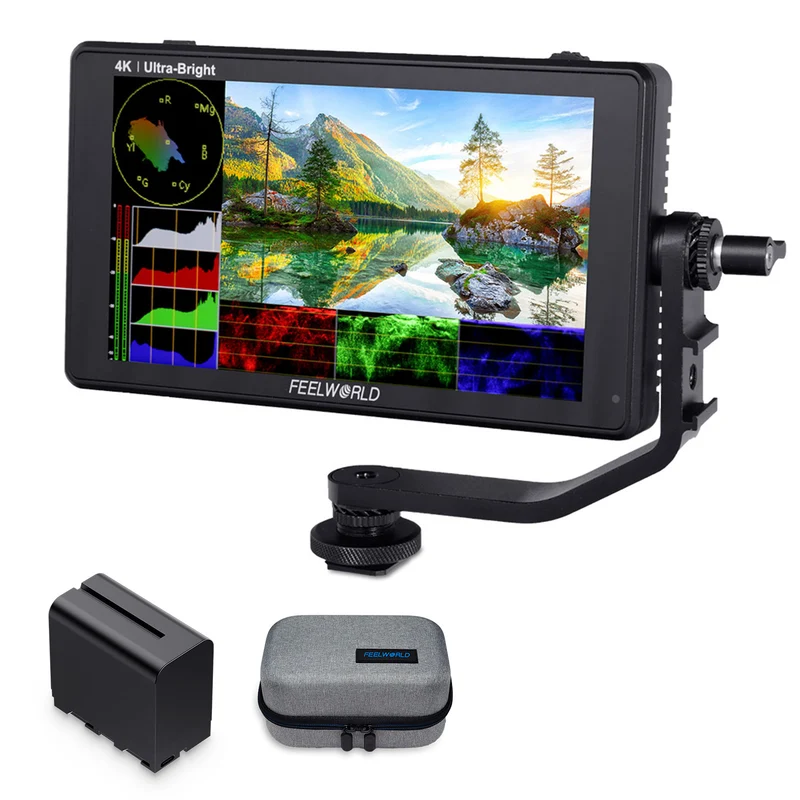 Moniteur tactile FEELWORLD LUT6 6 pouces 2600 nits pour appareil photo reflex numérique, ultra-lumineux, HDR 4K, HDMI