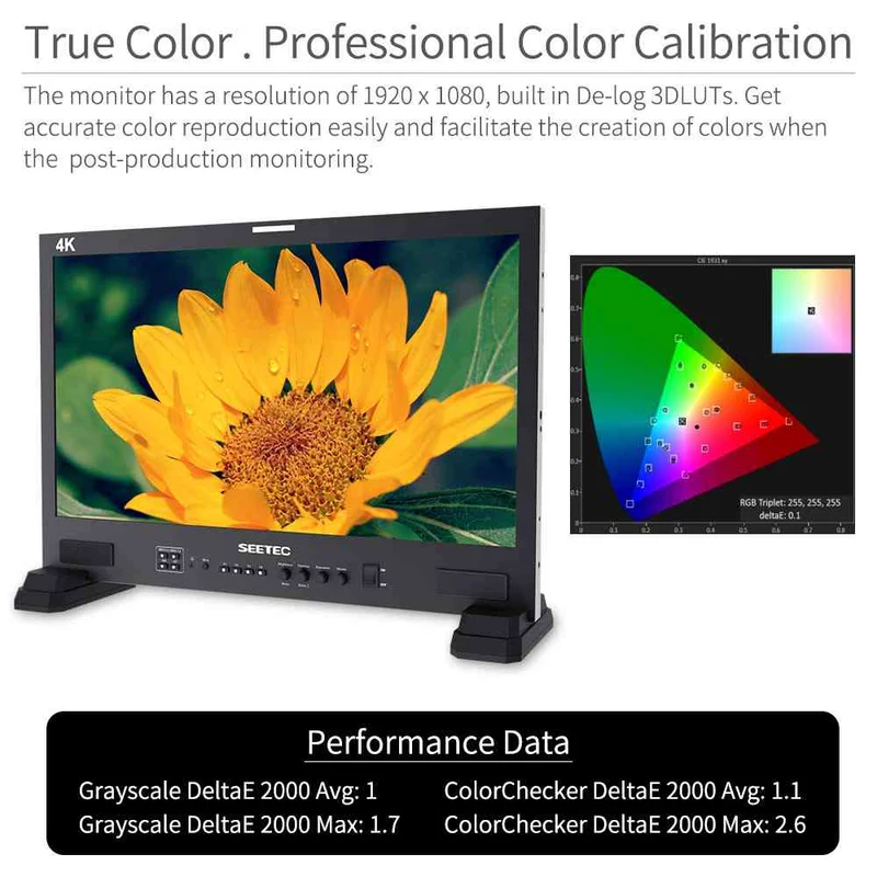 SEETEC LUT215 21.5 pouces 1920x1080 Post Production Monitor Broadcast UMD Text Tally LUT SDI HDMI