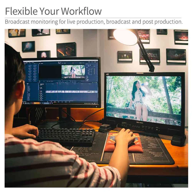 SEETEC LUT215 21.5 pouces 1920x1080 Post Production Monitor Broadcast UMD Text Tally LUT SDI HDMI