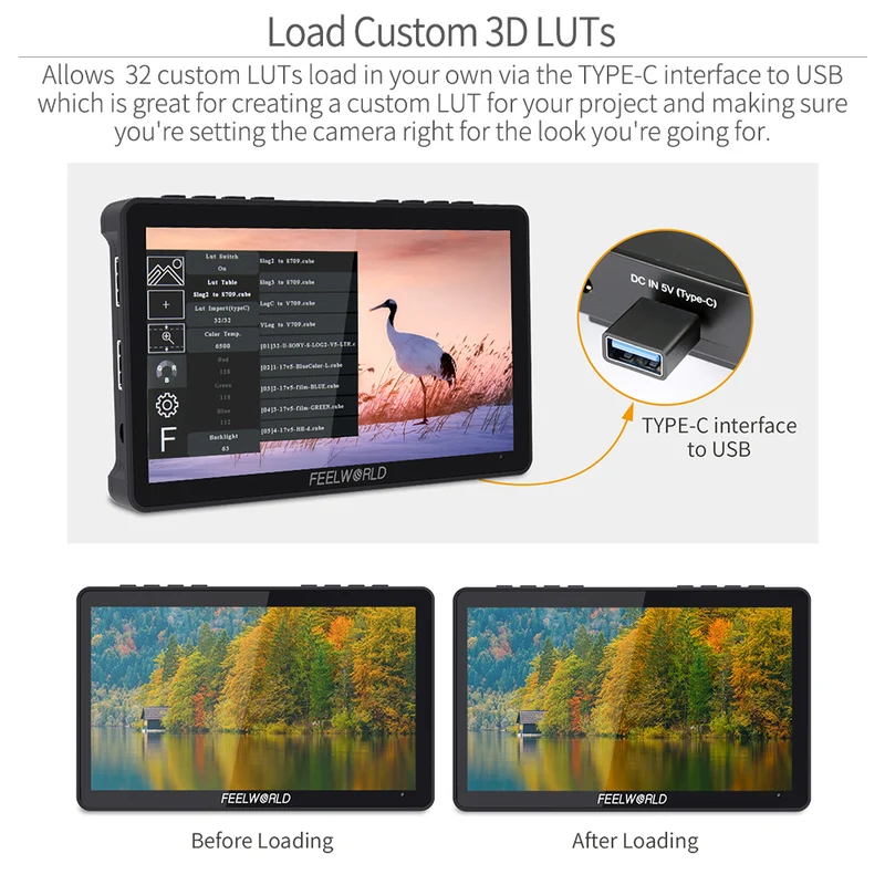 Moniteur tactile FEELWORLD F5 PRO V4 6 pouces 450 nits pour appareil photo reflex numérique avec kit externe F970