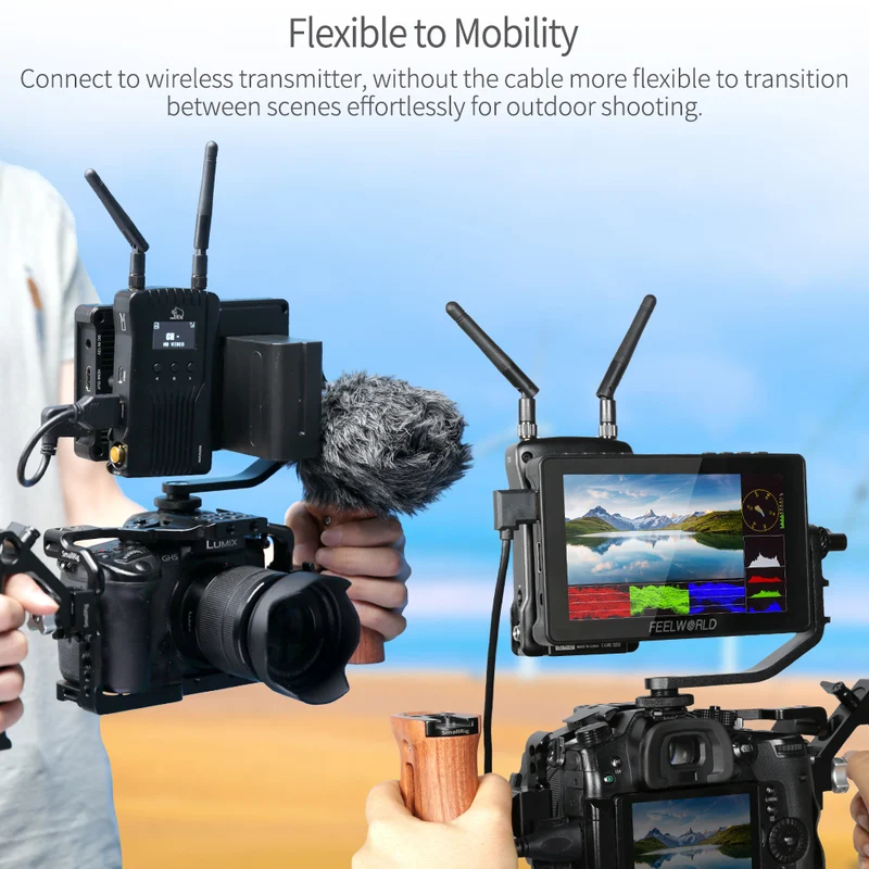 Moniteur tactile FEELWORLD F5 PRO V4 6 pouces 450 nits pour appareil photo reflex numérique avec kit externe F970
