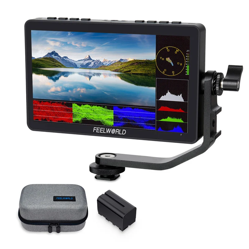 Moniteur tactile FEELWORLD F5 PRO V4 6 pouces 450 nits pour appareil photo reflex numérique avec kit externe F970