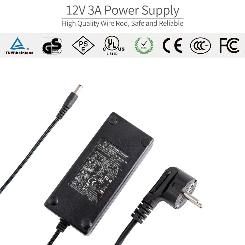 Adaptateur d'alimentation domestique Feelworld DC 12V 3A pour Feelworld FW279 FW279S uniquement pour la norme européenne