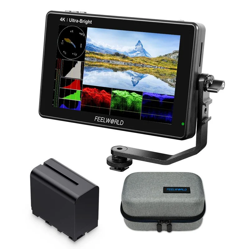Moniteur tactile 4K HDMI FEELWORLD LUT7 7 pouces 2200 nits pour appareil photo reflex numérique, ultra lumineux, à champ de vision ultra-fin.