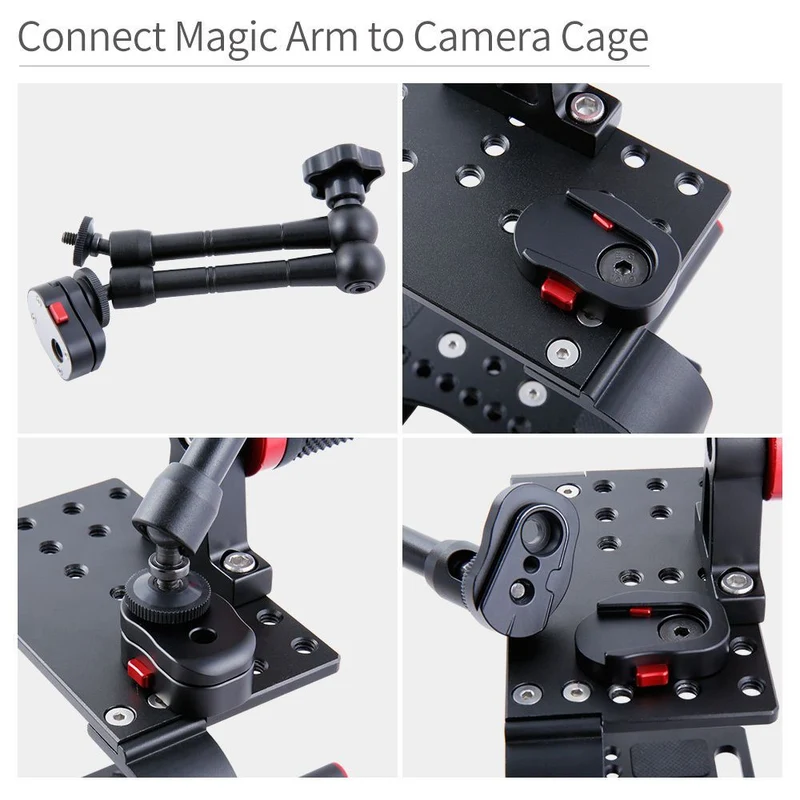 Plateau de fixation rapide pour moniteur de terrain FEELWORLD pour moniteur DSLR pouces 3.5 5 pouces 7 avec vis en pouces 1 / 4
