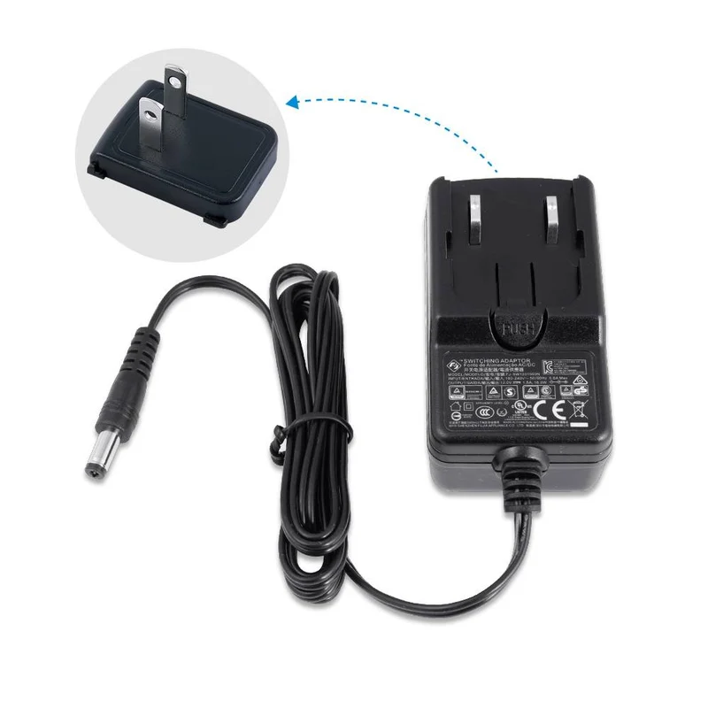 FEELWORLD DC 12V 1.5A alimentation à découpage adaptateur secteur standard américain pour 100V - 240V AC 50 / 60Hz