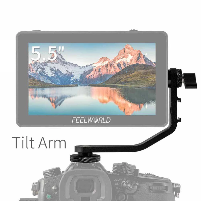 Tilt Bras pour moniteur de terrain à écran tactile FEELWORLD F6 PLUS 5.5 Pouce 3D LUT