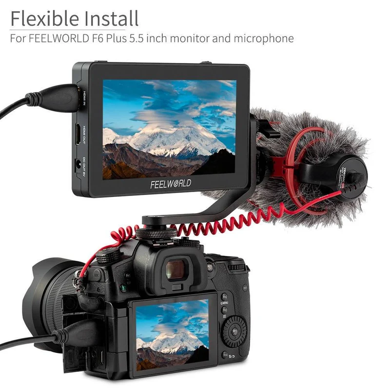 Tilt Bras pour moniteur de terrain à écran tactile FEELWORLD F6 PLUS 5.5 Pouce 3D LUT