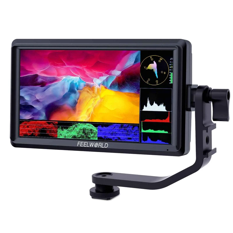 Moniteur de terrain FEELWORLD S55 V3 6 pouces 450 nits pour appareil photo reflex numérique, assistance vidéo, écran IPS 4K 1920 x 1152, sortie HDMI CC avec LUT 3D