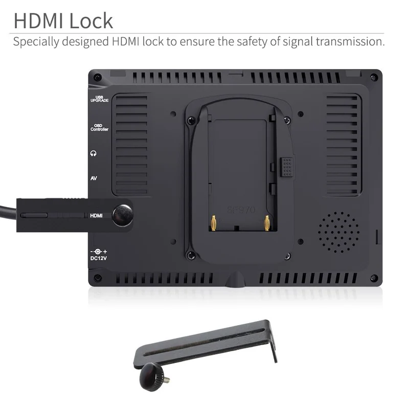 Moniteur de terrain FEELWORLD FW759 7 pouces 400 nits pour appareils photo reflex numériques, assistance vidéo HD, dalle IPS 1280 x 800, 4K, HDMI