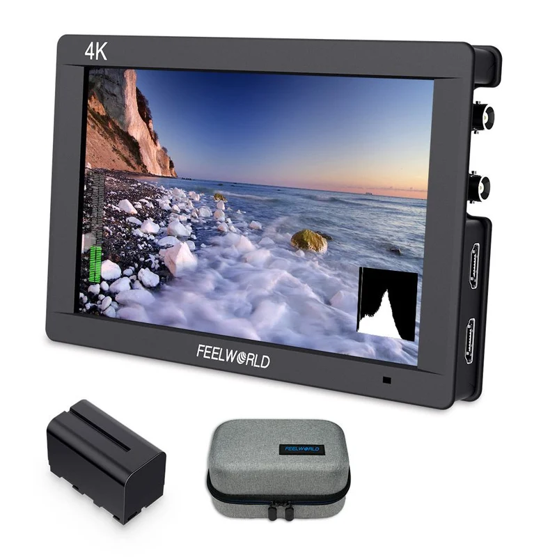 Moniteur de terrain FEELWORLD FW703 7 pouces 450 nits pour appareils photo reflex numériques, IPS, 3G-SDI, Full HD 1920 x 1200, 4K, HDMI