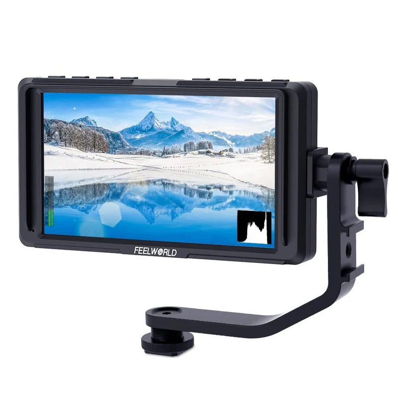 FEELWORLD F5 5 pouces DSNR HDMI 4K HDMI compacts sur moniteur de caméra Full HD Assistance de pointe 1920x1080 Sortie DC