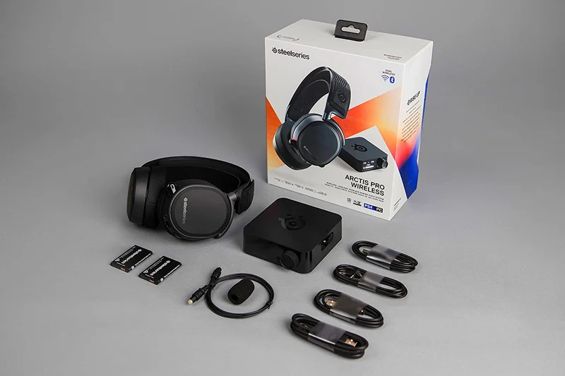 SteelSeries Arctis Pro Wireless Gaming Headset -Wireless Plus Bluetooth for PS4 and PC