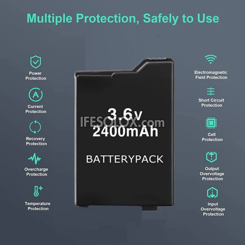 PSP 3.6V 2400mAh Battery for Sony PSP 2000 and PSP 3000
