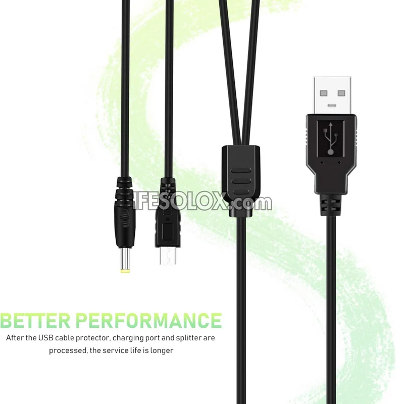 Portable 2-in-1 USB Data Cable and Charging Cable for Sony PSP 1000, 2000, 3000 and PS3 Controllers