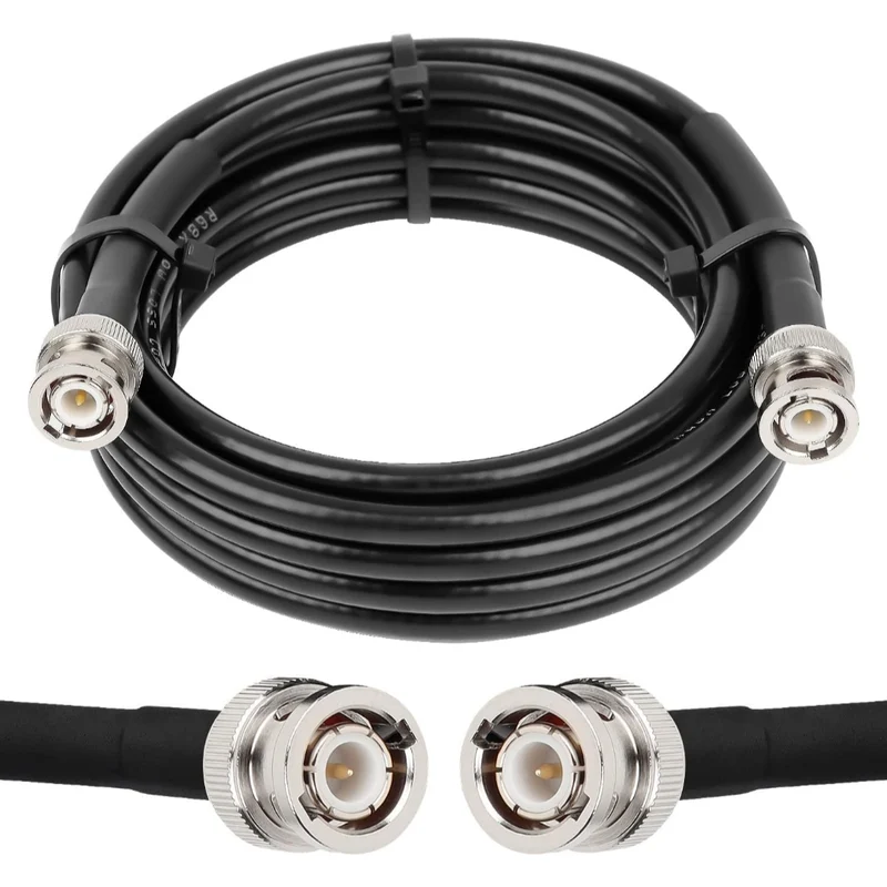 Premium Quality RG8X 50ohms BNC male to male HD-SDI Video Jumper cable (1.5m, 3m, 5m, 10m, 20m, 30m, 50m, 100m)