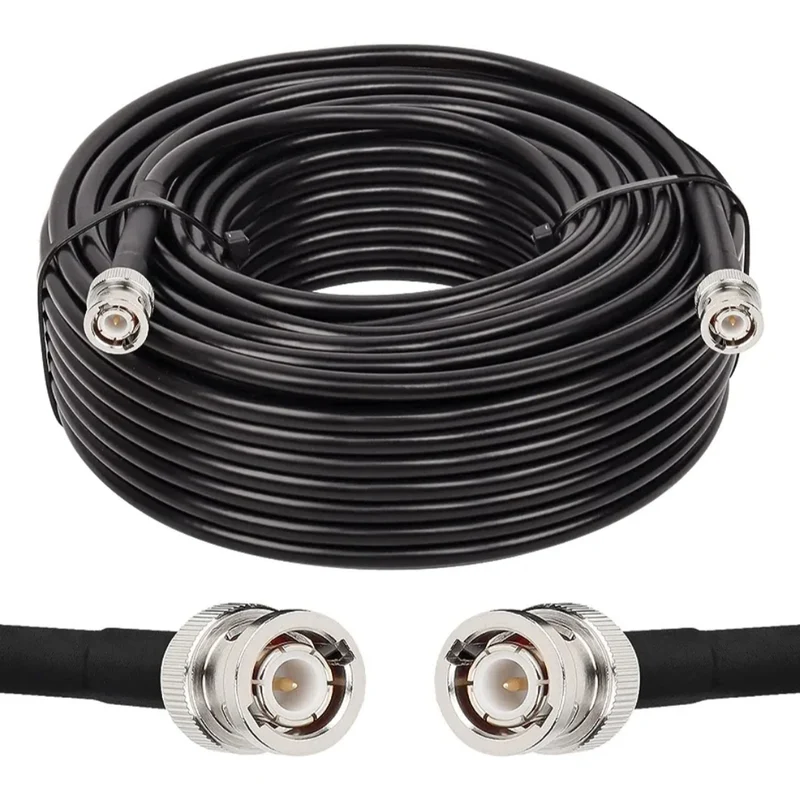 Premium Quality RG8X 50ohms BNC male to male HD-SDI Video Jumper cable (1.5m, 3m, 5m, 10m, 20m, 30m, 50m, 100m)
