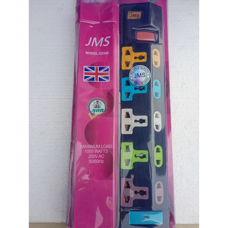 JMS 5-Way Extension Socket with UK Plug - Brand New