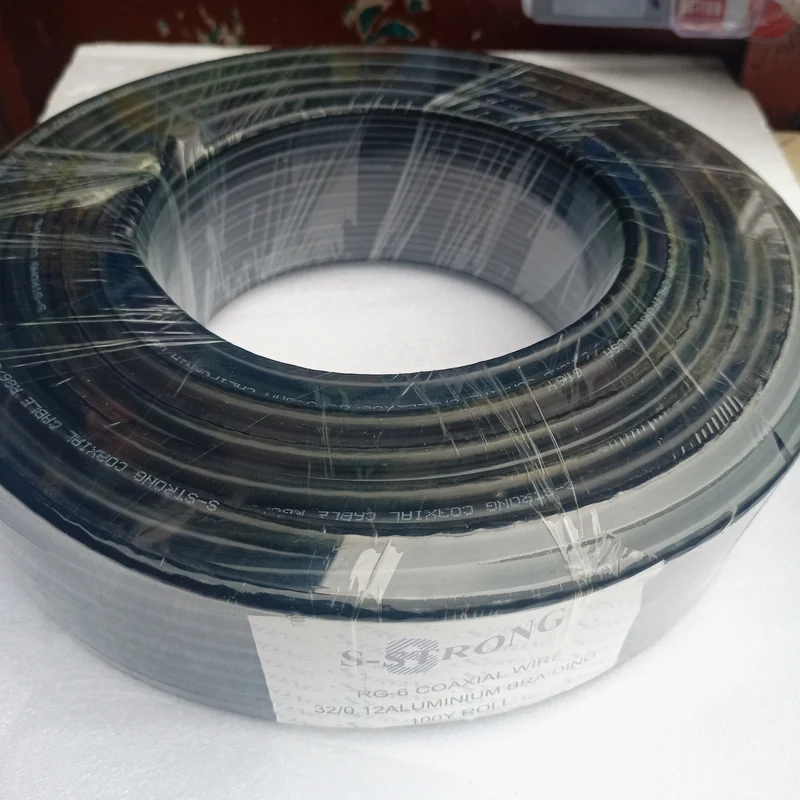 S-STRONG RG6 100 Yards COAXIAL CABLE + 32/0.12 Aluminium Braiding