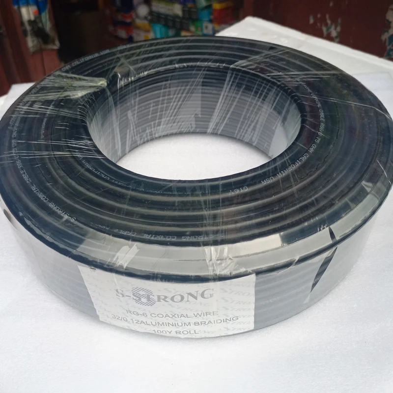 S-STRONG RG6 100 Yards COAXIAL CABLE + 32/0.12 Aluminium Braiding