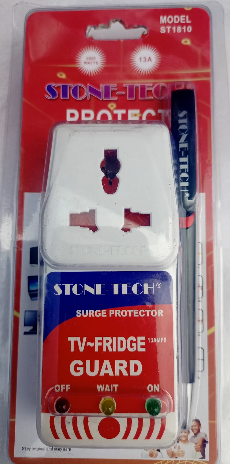 STONETECH ST1810 13AMPS TV-FRIDGE Guard (Surge Protector) - Brand New