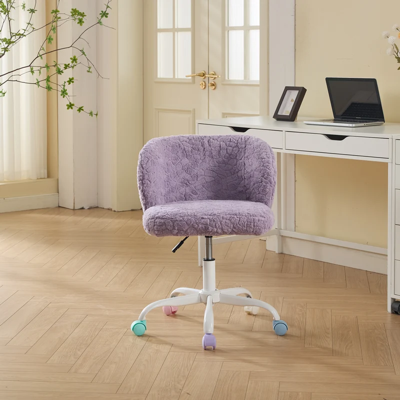 Z-EDGE Modern Home Office Desk Chair with Adjustable Height, 360 Degree Swivel, Smooth-Rolling Wheels, High-Density Foam Cushioning