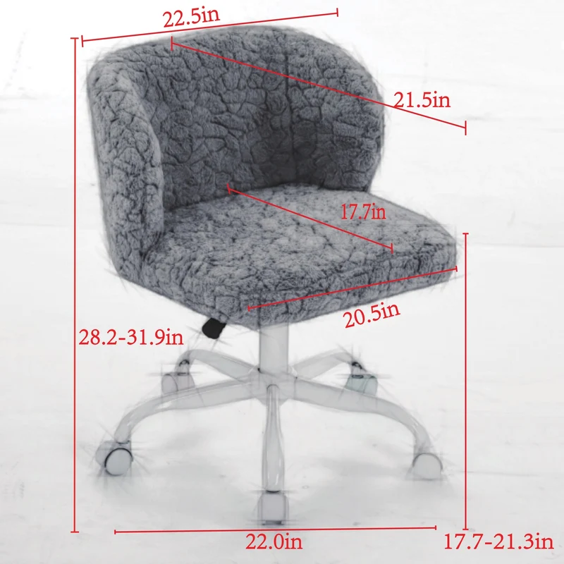 Z-EDGE Modern Home Office Desk Chair with Adjustable Height, 360 Degree Swivel, Smooth-Rolling Wheels, High-Density Foam Cushioning