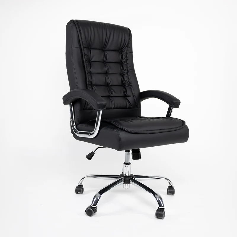Z-EDGE Executive Office Chair, High Back PU Leather Desk Chair with Spring Seat Cushion, Ergonomic Swivel Computer Chair with Armrest, 350lbs Capacity