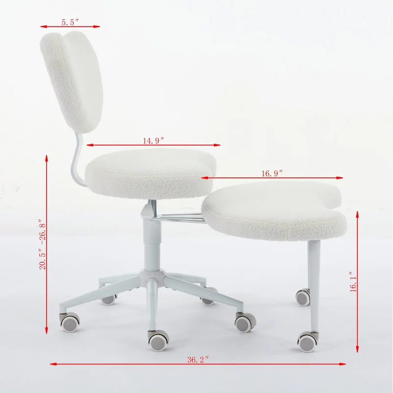 Z-EDGE Meditation Chair, Cross Legged Home Office Desk Chair Ergonomic Adjustable Height Backrest, 360° Swivel Footstool, Yoga Stool