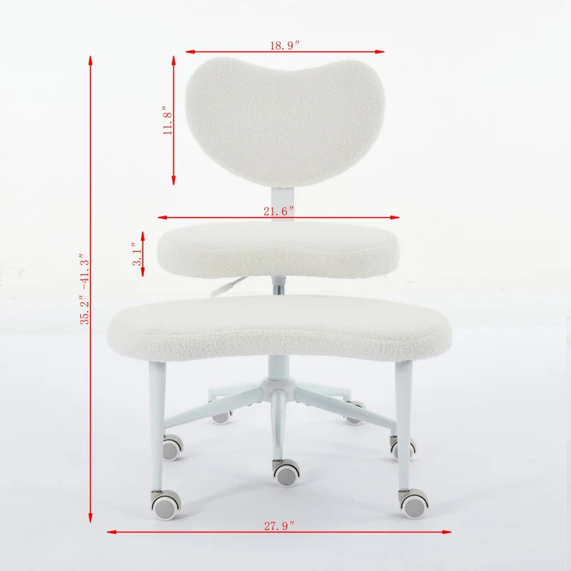Z-EDGE Meditation Chair, Cross Legged Home Office Desk Chair Ergonomic Adjustable Height Backrest, 360° Swivel Footstool, Yoga Stool