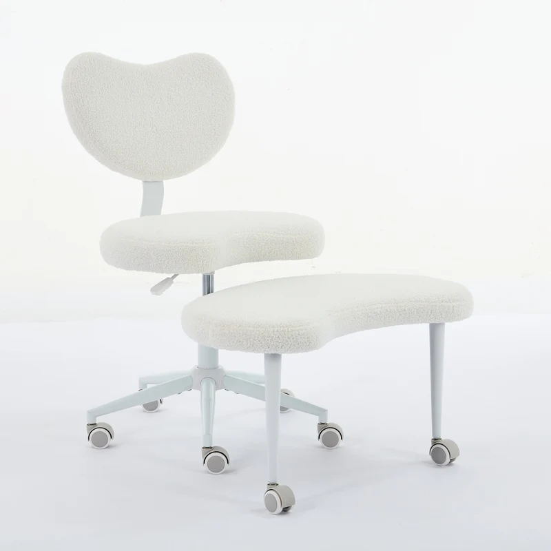 Z-EDGE Meditation Chair, Cross Legged Home Office Desk Chair Ergonomic Adjustable Height Backrest, 360° Swivel Footstool, Yoga Stool