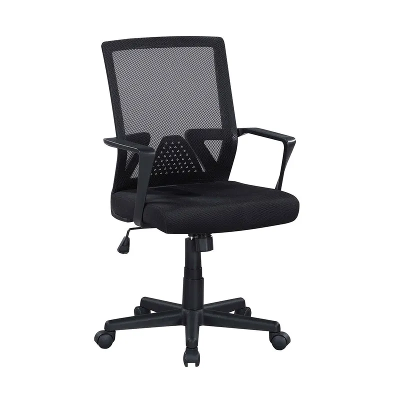 Z-EDGE Height Adjustable Office/Task Chair with Armrest for Home Office, Black
