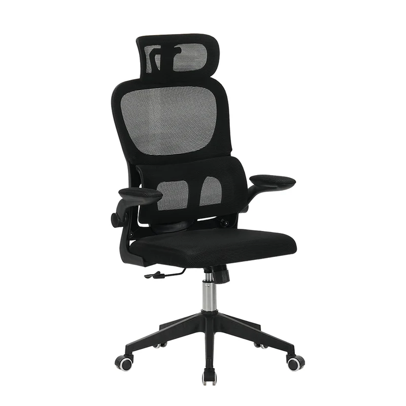 Z-EDGE Office Chair, Ergonomic Desk Chairs 300LBS Capacity High Back Mesh Computer Chair with Flip-up Armrests, Lumbar Support, Rolling Chair, Black