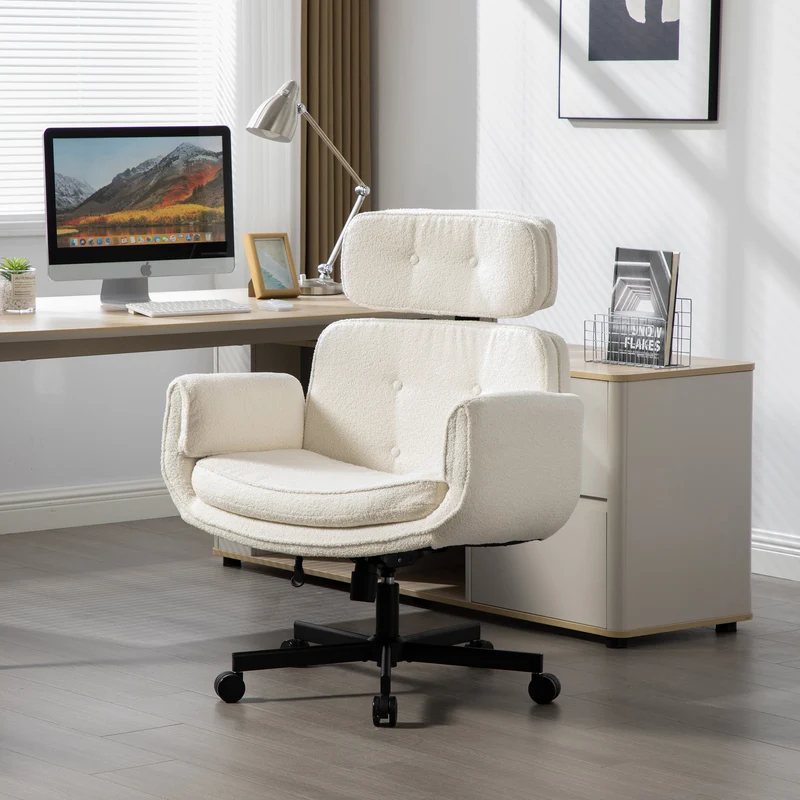 Z-EDGE Criss Cross Office Chair with Armrests & Wheels, Ergonomic Executive Gaming Computer Chairs with Foot Rest, Wide Seat Reclining Desk Chair