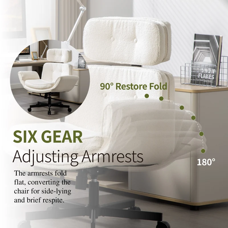 Z-EDGE Criss Cross Office Chair with Armrests & Wheels, Ergonomic Executive Gaming Computer Chairs with Foot Rest, Wide Seat Reclining Desk Chair