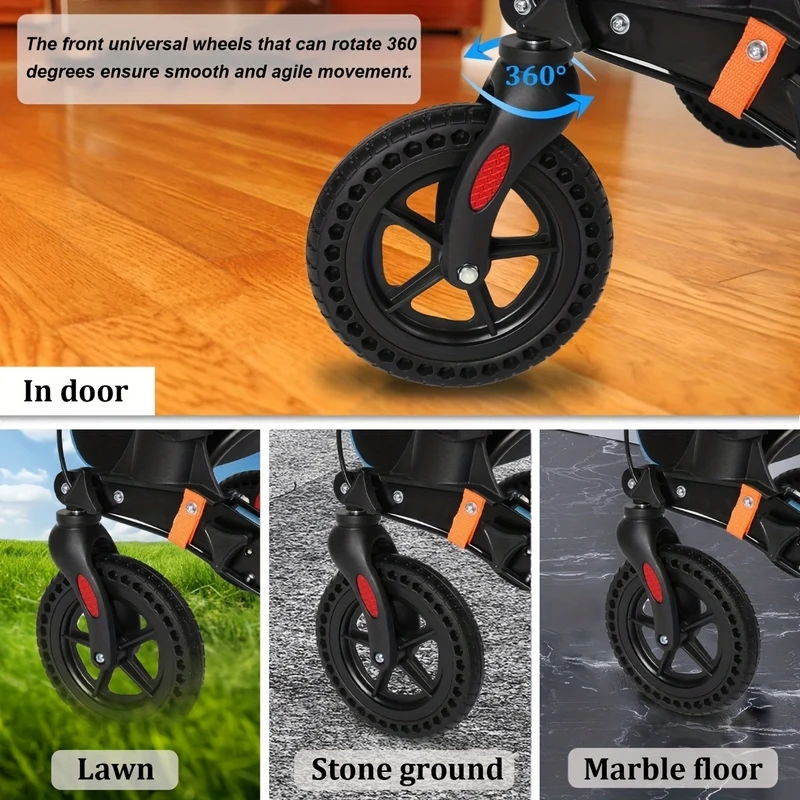 Z-EDGE Rollator Walker for Seniors, Lightweight Foldable All Terrain Rolling Walker with seat, Aluminum Walkers with 8 inch Rubber Wheels, Handles