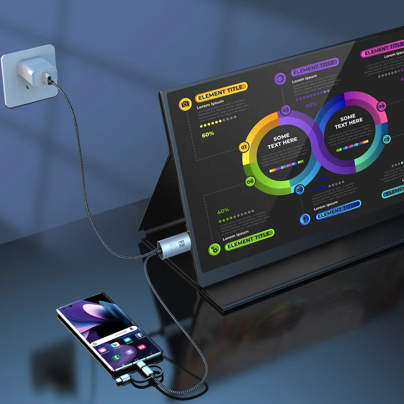 UCable - Câble HDMI vers Lightning Adaptateur de mise en miroir d'écran 3 en 1 horizontal et vertical