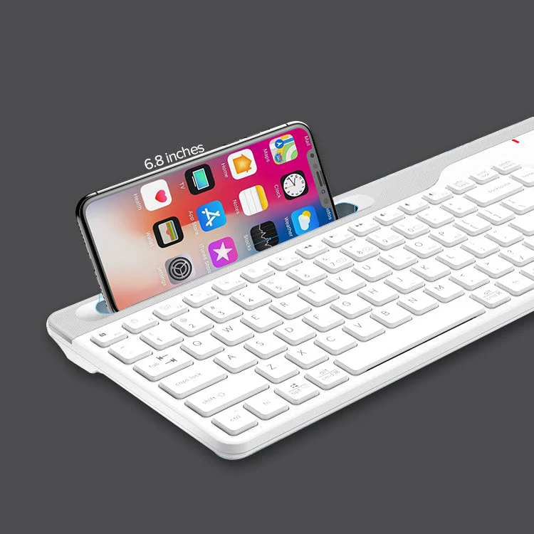 UKey - Mini clavier Bluetooth sans fil de 15,6 pouces, commutateur à quatre appareils pleine grandeur